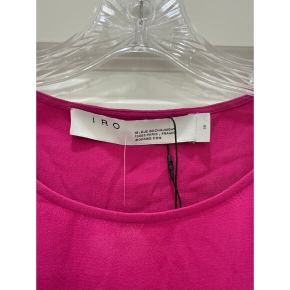 Iro Zestful Lace Ruffle Fuschia Short Dress Size 38/S NWT - Picture 2 of 7